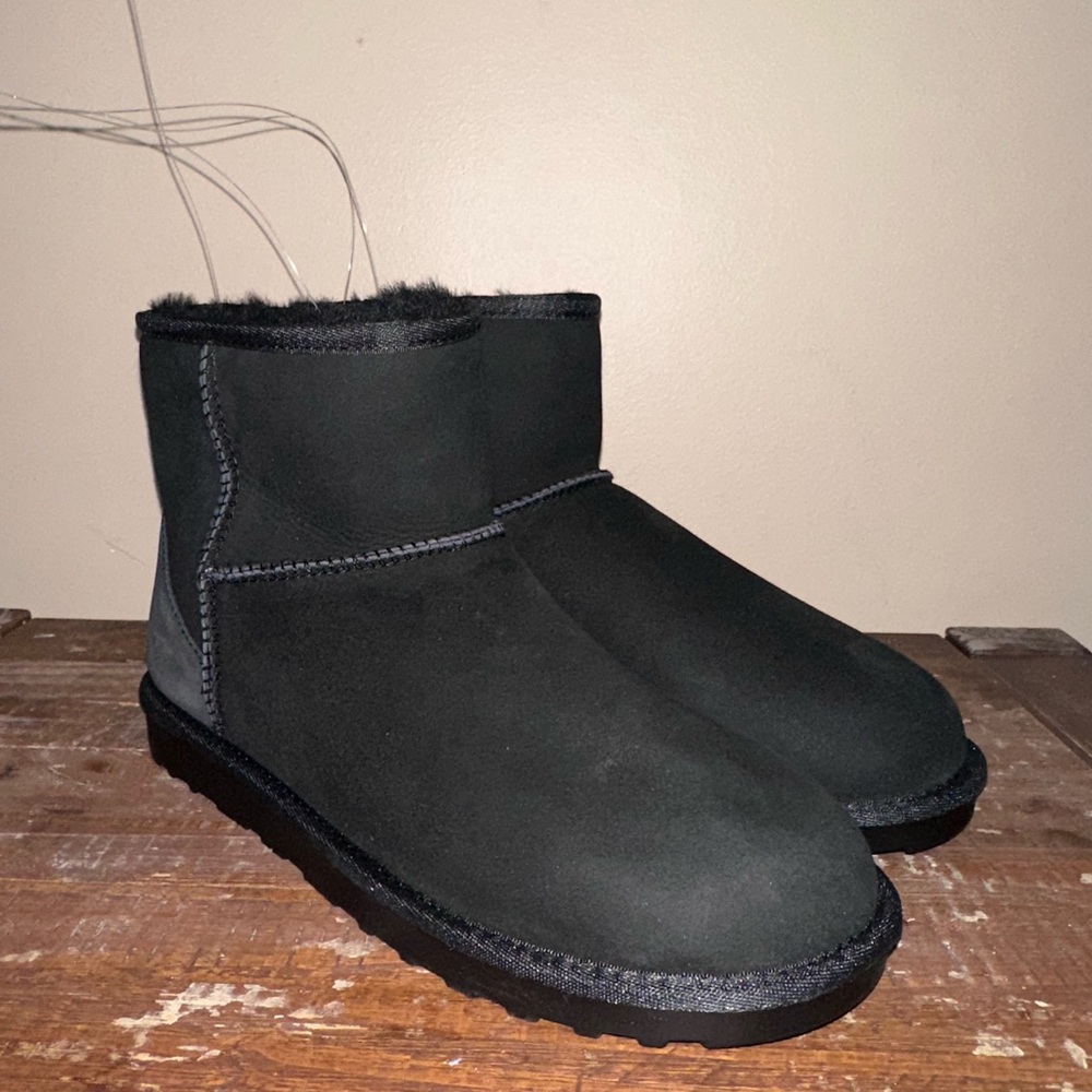 Members Mark Ladies Shearling Boots Black Womens Size 11